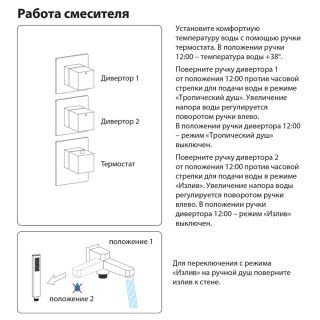 Душевой комплект Timo Selene SX-2239/03SM с термостатом чёрный